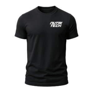 NUTRITECH T-SHIRT – BLACK – POCKET STACK LOGO